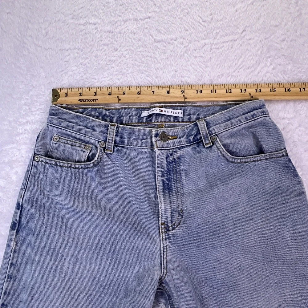 Y2K Tommy Hilfiger Jeans High Waist Mom Jeans Straight Light‎ Wash Women's 6 VTG